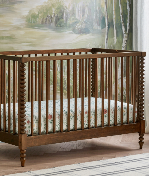 Turned Wood Convertible Crib