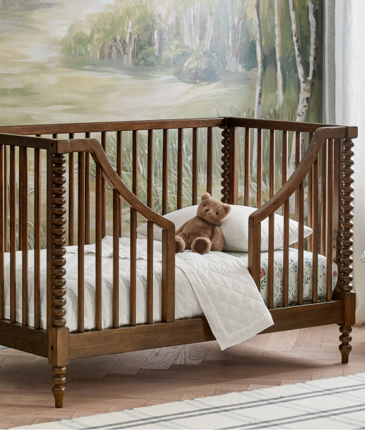 Turned Wood Convertible Crib