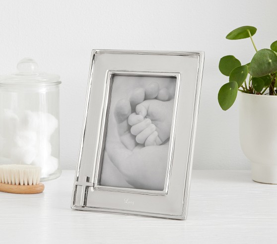 Christening Cross Silver Frame