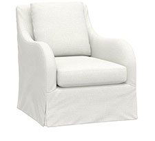 Kesley Slipcovered Swivel Glider