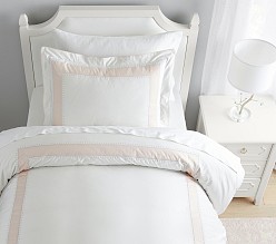 Monique Lhuillier Ethereal Pieced Sateen Duvet Cover & Shams