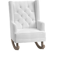 Modern Tufted Wingback Convertible Rocking Chair