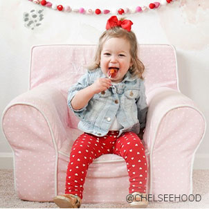 Light Pink Dot Anywhere Chair