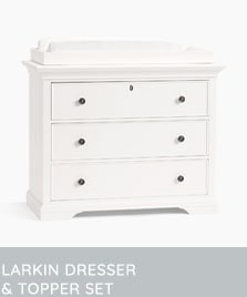 larkin dresser and topper set